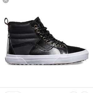 Vans "leather pebble" sk8 hi